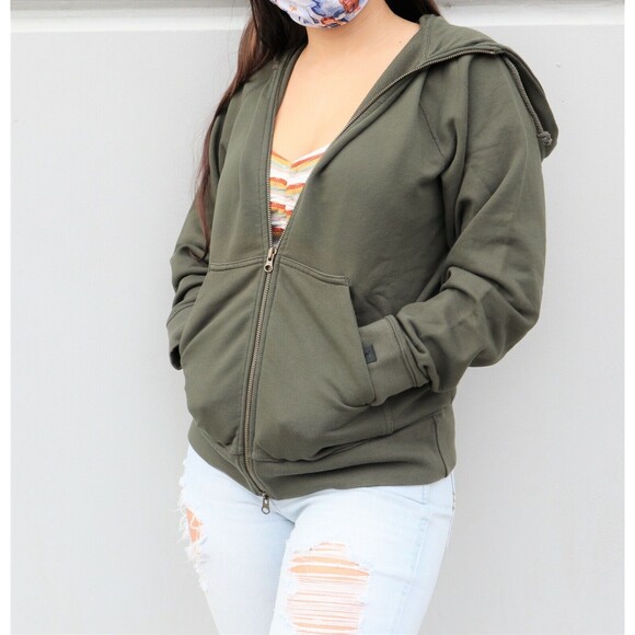 NWT Marc by Marc Jacobs Cotton Sweater Hoodie Army Green S-L $125+ - Picture 2 of 10